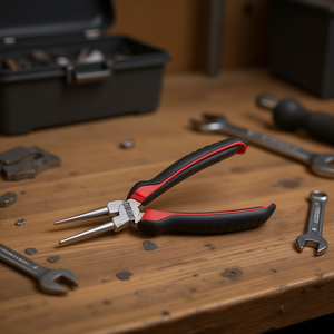 Alicates de Punta Redonda de Alta Calidad con Mandíbula Larga y Recta, Mango de Plástico con Agarre Suave para Diversos Usos - Product Image 2