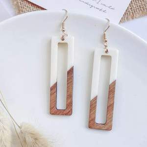 ต่างหูห้อยทำจากไม้ขายส่ง - Product Image 2