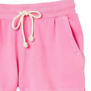 Último estilo Ropa informal para hombres y mujeres 100% Algodón Pantalones cortos de color sólido Servicio OEM MOQ bajo Teñido liso - Product Image 6