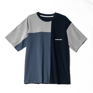 Precio al por mayor Hombres Ringer Logo Camisetas 100% Algodón O-cuello Diseño en Naranja Negro Slim Fit para Hombres - Product Image 1