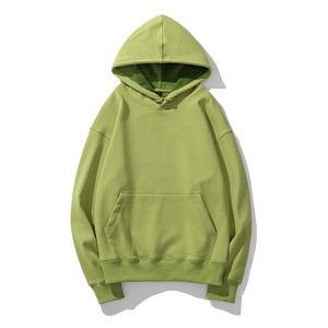 Vente en gros de sweats à capuche de haute qualité sweat à capuche épais unisexe couleur unie hommes et femmes poids lourd 2 pièces jogging - Product Image 5