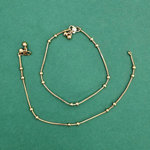 Exportateur de bijoux de mode en Inde Antique Plain Gold Payal avec placage à l'or - Product Image 1