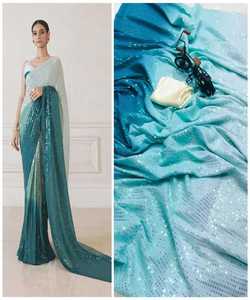 Très belle robe de soirée Saree en soie douce imprimée avec chemisier Pièce pour femme indienne Sari pas cher Meilleur prix Vente en gros Surat Alphanumero - Product Image 5