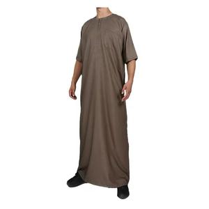 พรีเมี่ยม emirati thobe ป่าหรูหรา kandura เครื่องแต่งกายอาหรับแบบดั้งเดิม jubba ผู้ชายที่สง่างามเสื้อผ้าอิสลามที่ทันสมัยและระบายอากาศได้ดี - Product Image 4