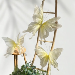 LANJO Extra Large Tulle Butterfly Backdrop Decoration Lightweight Sheer Organza Wall Hanging For Outdoor Garden Wedding Theme - Product Image 3