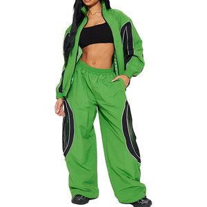 Ensemble 2 pièces coupe-vent pour femmes grande taille de haute qualité, polyester, imperméable, respirant, coupe-vent, streetwear - Product Image 1