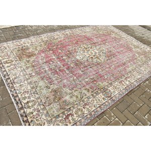 Vintage Oversize Rug, 6.6x12.7 ft Turkish Rug, <b>Red</b> <b>Wool</b> Rug - Product Image 2