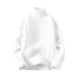 <b>Men's</b> Thickened Padded Knit <b>Turtleneck</b> <b>Sweater</b> Loose Bottom Shirt for Autumn/Winter 100% Cotton Anti-Shrink Comfortable Stylish - Product Image 5