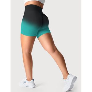 Pantalones cortos deportivos de verano para mujer, cómodos pantalones de Yoga teñidos de cintura alta, ropa de gimnasio para correr - Product Image 2