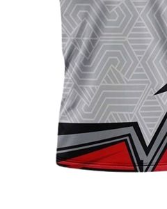 Camiseta Polo Geométrica Personalizada para Hombre, Color Gris, Negro y Rojo, Manga Corta, Transpirable, de Poliéster, para Deportes y Golf, Diseño Personalizado OEM - Product Image 6