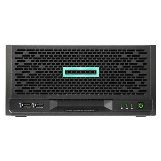P54654-001 HPE ProLiant MicroServer Gen10 Plus V2 E-2314 4-core VROC 4LFF-NHP 1TB 180W External PS Server