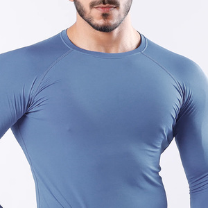 เสื้อแขนยาวแนบเนื้อสำหรับผู้ชายเสื้อออกกำลังกายแห้งเร็วผ้าสแปนเด็กซ์ระบายอากาศได้ดี - Product Image 3