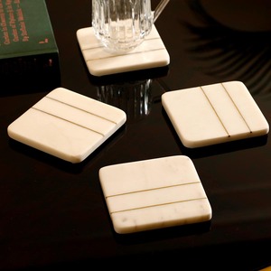 ถาดรองแก้วหินทรงสี่เหลี่ยมดีไซน์เรียบง่ายสำหรับชายามเย็นที่บ้าน - Product Image 6