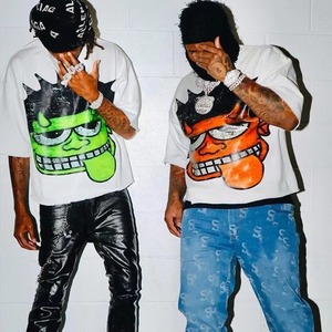 Camisetas de algodón 100% de alta calidad de OEM ODM, ropa de calle recortada unisex con gráfico personalizado diseñada por el fabricante - Product Image 4