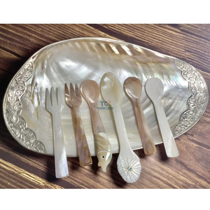 Muỗng trứng cá muối làm từ vỏ trai tự nhiên, khắc logo laser tùy chỉnh, chất lượng cao, kiểu dáng nhỏ xinh, đa năng - Product Image 2