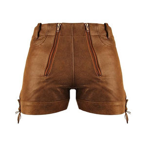 Custom Logo OEM ODM Premium Quality <b>Men</b> Leather <b>Shorts</b> Casual Waterproof Windproof Quick Dry Professional Street Wear - Product Image 1