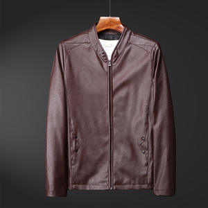 หนังแกะแท้100% คลาสสิกแจ็กเก็ตหนังแท้สีน้ำตาลไซส์ใหญ่พิเศษมีฮู้ดระบายอากาศได้สำหรับฤดูหนาวผ้าใบลวดลายเบาสุดเท่ - Product Image 3