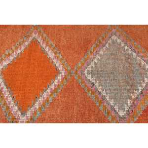 Alfombra Turca Vintage Herki Runner de 2.9x10 pies, Alfombra Naranja del Suroeste de Estados Unidos, de Lana - Product Image 5