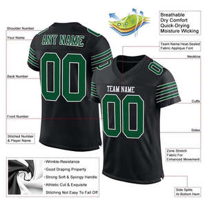 Custom High Quality Adult 100%polyester American Football Jersey Wholesale Rate OEM Breathable Cheap Price Customization - Product Image 2