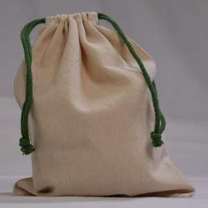 100% coton pochette à cordon Logo personnalisé imprimé écologique grande capacité réutilisable sac à poussière doux élégant Design sac à main Style - Product Image 6