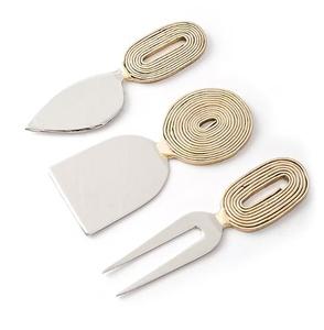 Ensemble de fromages 3 pièces de haute qualité avec poignée unique Design couteau en acier inoxydable outils à fromage pour une utilisation en cuisine dans un restaurant de fête - Product Image 6