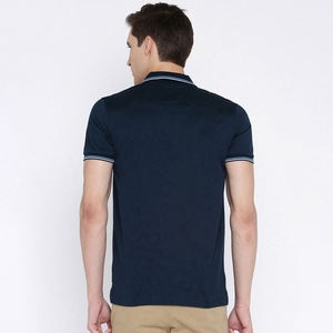 100% algodón informal para hombre para Polo tela de punto transpirable patrón sólido bordado manga corta de talla grande nuevo estampado - Product Image 4