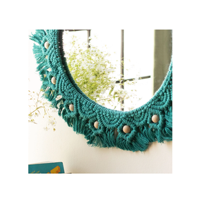 Design Standard Macramé Mur Miroir Décor Creative Design Tournesol Looks Finition Naturelle Décor De Noël Prix Abordable - Product Image 6