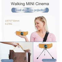 Nouveau projecteur LED intelligent portable mini Android 150 lumens 1080P 2024 pour films en plein air, projecteur HD sans fil