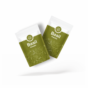100% bubuk Basil suci murni dan alami | Bubuk Tulsi | Suplemen Herbal | Bebas Gluten