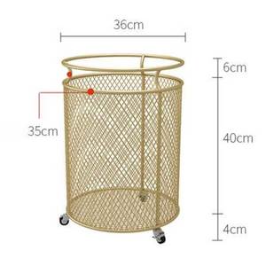 Cesto de Ropa Portátil KPT68017, Organizador de Ropa de Hierro con Recubrimiento en Polvo, Tipo Vertical para Baño, Incluye Tela de PP - Product Image 5