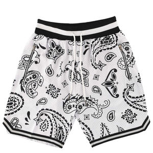 NOUVEAU Ensemble rétro en tricot double pour les jeunes, short de basket-ball en paisley, poids lourd, design d'équipe, en maille, coupe sèche, personnalisé - Product Image 6