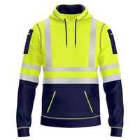 Sweat à capuche de sécurité réfléchissant haute visibilité pour hommes vêtements de travail en coton personnalisables veste uniforme doux plus chaud sécurité