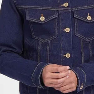 Veste en jean bleu personnalisée pour hommes avec un style vintage idéal pour la vente au détail de la mode et la promotion de la marque - Product Image 6