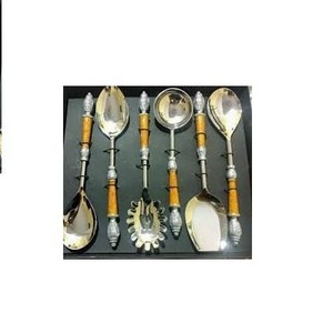 Cuchara de acero inoxidable con diseño de mango de latón para regalo para cuchara de acero inoxidable de tamaño personalizado - Product Image 2