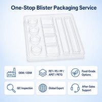 Plateau alvéolé en PET personnalisé, doublure intérieure en plastique transparent écologique, insert d'emballage sur mesure pour l'électronique et la quincaillerie