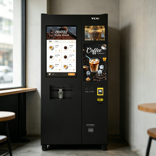 TCN Bean to Cup Coffee Vending Machine Commercial Smart Vending Machine for Office Building and Public Spaces