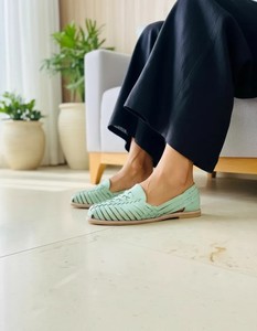 Chaussures plates en cuir tissé pour femmes, respirantes, antidérapantes, légères, tendance, pour tous les jours - Product Image 3