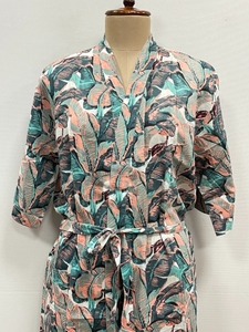 Robe Kimono Imprimée en Coton Vintage de Luxe à Motifs Floraux Indiens pour Femmes, Longue Robe de Plage, Couverture de Bain, Vêtement de Nuit, Grande Taille - Product Image 4