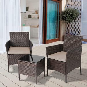 <strong>Patio</strong> <strong>Furniture</strong> Sets <strong>Clearance</strong> PE Rattan Wicker Chairs with Table Outdoor Garden Porch <strong>Furniture</strong> Sets - Product Image 3