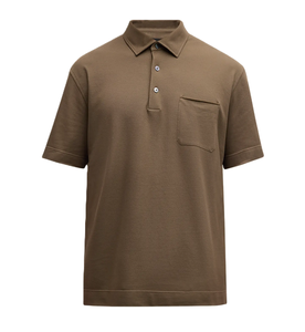 Top Choice Polos de media manga para hombre con bolsillo y cuello vuelto para tela informal para hombre Hecho en Bangladesh - Product Image 1