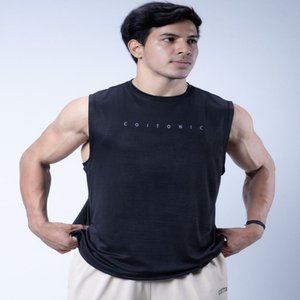 Camiseta sin mangas para hombre, camiseta sin mangas informal personalizada con cuello redondo, camiseta sin mangas de algodón con tinte de corbata, estilo Hip Hop, Anti-Pilling - Product Image 2