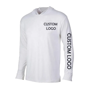 Sudadera con Capucha de Manga Larga con Logotipo Personalizado para Hombre, Secado Rápido, UPF 50, Poliéster, Ropa de Pesca, Color Sólido, Estilo Pullover - Product Image 6
