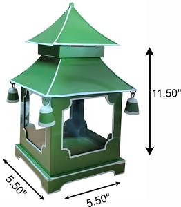 Nueva Lámpara Decorativa Hecha a Mano con Esmalte Verde y Blanco en Forma de Pagoda para Decoración Interior y Exterior del Hogar en la Mejor Calidad - Product Image 1