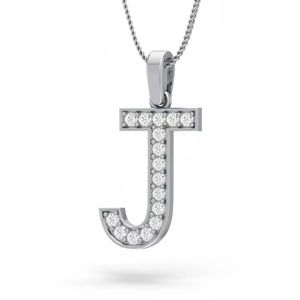 Moderno Colgante de Letra J en Oro y Diamantes, Oro Amarillo de 18K con Diamantes Reales, Joyería Fina Personalizada y Elegante, Perfecto para Cumpleaños - Product Image 1