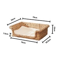 Vietnamse handgemaakte rotan dierenbed, stijlvolle, milieuvriendelijke schuilplaats voor katten en kleine honden, perfect voor comfort en thuisdecoratie