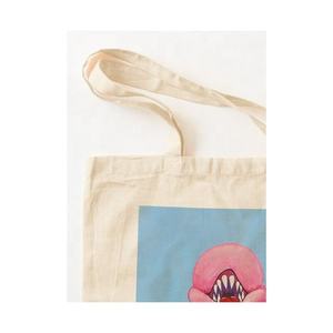 GOTS écologique Excellente grande capacité Pratique pliable pour pochette carrée rose Fourre-tout réutilisables brodés pour l'épicerie - Product Image 4