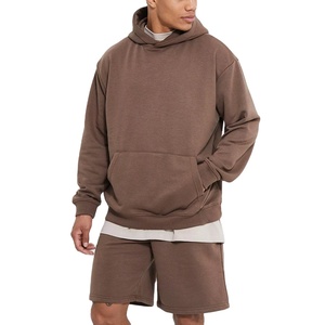 Conjunto de Sudadera con Capucha y Pantalones Cortos de Algodón Personalizado con Logotipo, Diseño de Primavera, Conjunto Informal de Alta Calidad para Hombre - Product Image 1