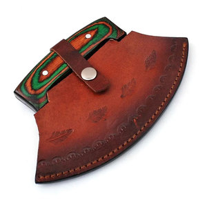 Hacha de acero de Damasco hecha a mano al por mayor personalizada de calidad superior OEM ODM servicio profesional mejor hacha de pizza multifunción - Product Image 2