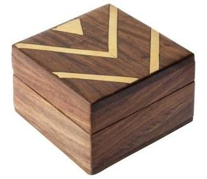 Antique <b>wooden</b> travel trunk with brass corners vintage large <b>chest</b> organizer decorative <b>storage</b> box multipurpose <b>wooden</b> case - Product Image 4