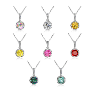 Nouveau coloré pierres précieuses Moissanite passé diamant <span class=keywords><strong>testeur</strong></span> 925 argent pendentif collier bijoux pour femmes destin bijoux - Product Image 2